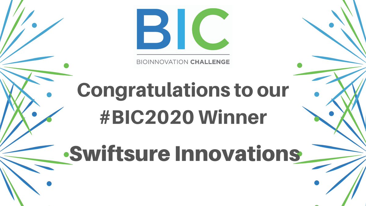 BioNovaNS's tweet photo. 📢LIVE #BioPort2020: CONGRATS TO OUR #BIC2020 WINNER #SwiftsureInnovations from NFLD! 🎉

They are walking away with a $55K prize package to support the development of a novel endotracheal tube that will revolutionize oral care for mechanically ventilated patients. https://t.co/Y7nl4hNxlU