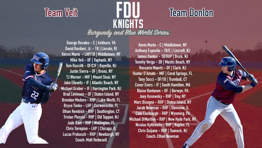 Check out the rosters for our 2020 Burgundy and Blue World Series⚾️⬇️