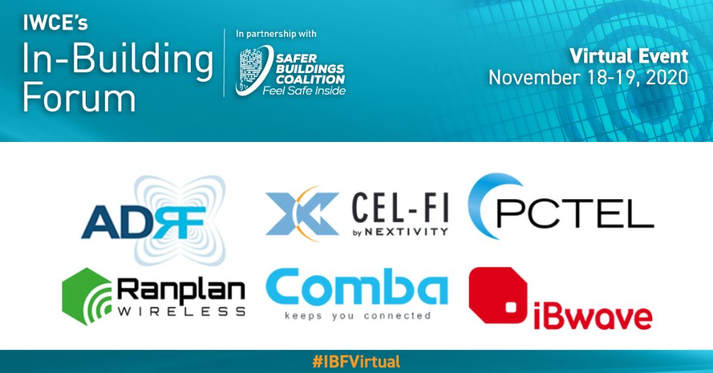 IWCEexpo's tweet photo. Join us on November 18-19 to explore the top products and companies within the in-building wireless community! @ADRFTECH @5bars @PCTEL_inc @ranplan @combausa @iBwave. Explore the sponsor list >> https://t.co/ktSF4UL1IP #IBFVirtual https://t.co/3AVPX4K3QB