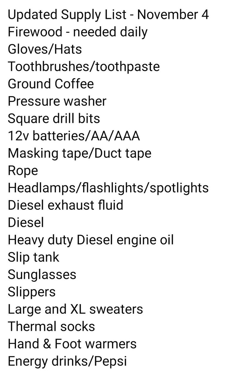 Updated supply needs for #1492LandBackLane
Nya:węh to everyone who has donated 💜