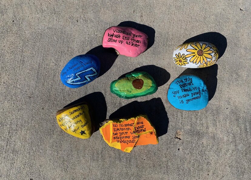 CLARKSNHS1's tweet photo. Our members painted and distributed inspiration rocks to spread kindness and happiness during this tough time. #inspiration #learnserveexplore #communityservice @NISDClark @sxreginaldo https://t.co/Rr5R0IEp5Y