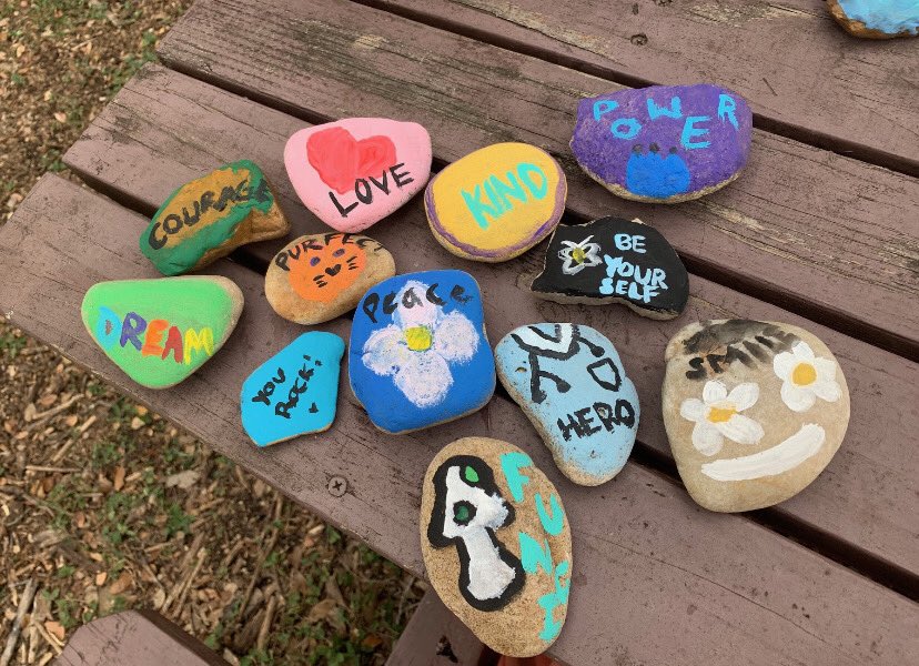 CLARKSNHS1's tweet photo. Our members painted and distributed inspiration rocks to spread kindness and happiness during this tough time. #inspiration #learnserveexplore #communityservice @NISDClark @sxreginaldo https://t.co/Rr5R0IEp5Y