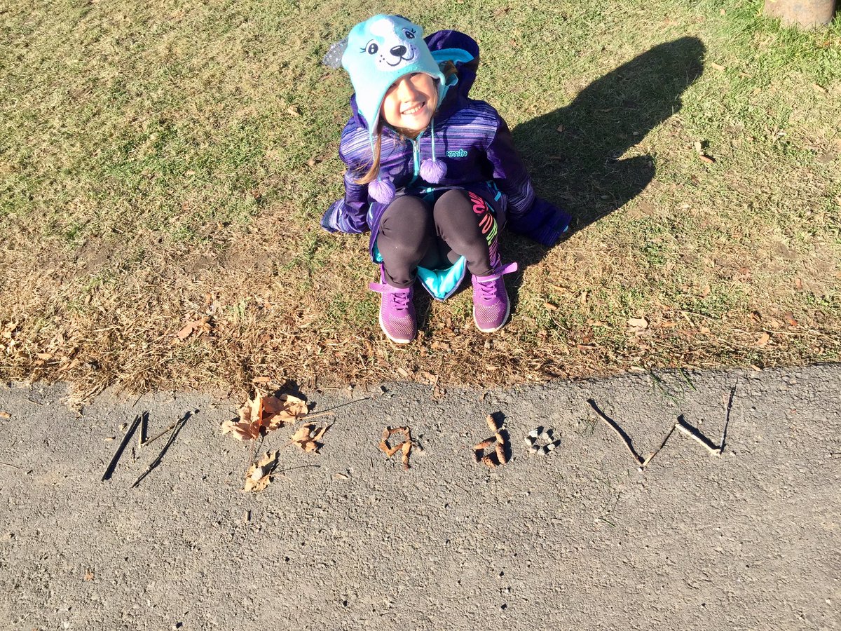 MrsGQEPS's tweet photo. #TakeMeOutside &amp; build your name with items from nature @QueenE_PS https://t.co/QHTzYN9fmC
