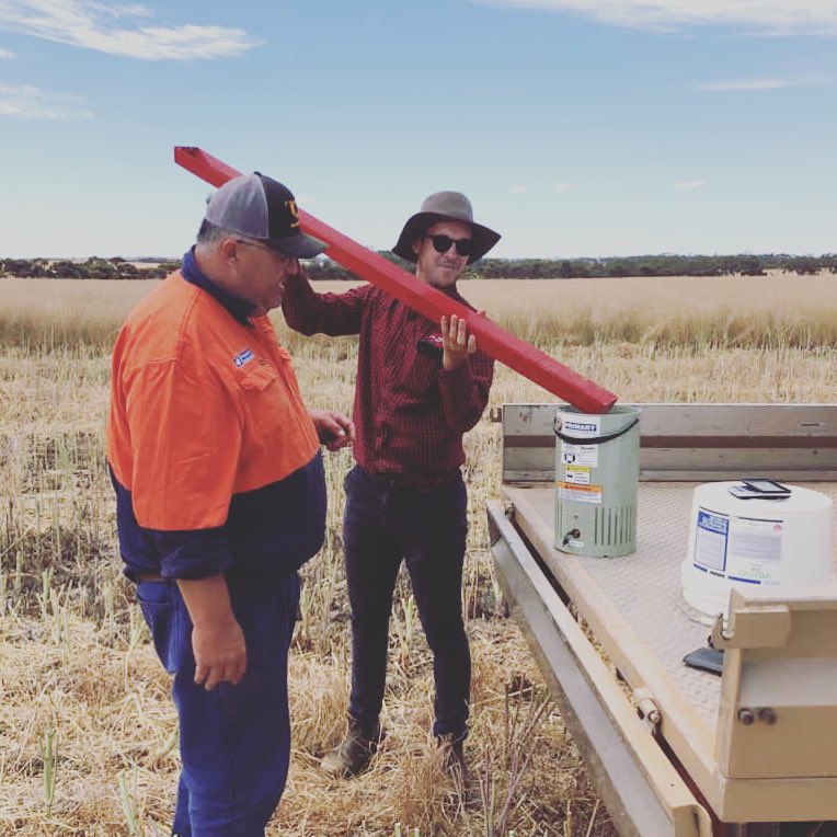 boekemans's tweet photo. Hard at it yesterday in canola at @wyening was Michael and Pete from @PrimarySales using the @bushelplus with Ben Boekeman to measure #harvestloss on their Case IH 8250 Harvester. We still have stock of the #bushelplus so contact us for a demo! 😎👍👌🌾🧑🏼‍🌾 #boekemansspringshots https://t.co/eMpx8mHuX9