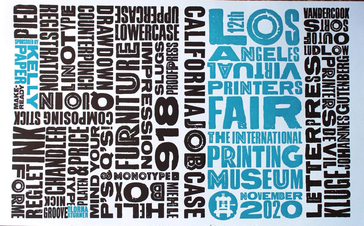 PrintMuseumCA's tweet photo. Points to anyone who can define every single word on our show guide cover print!
https://t.co/EicqmV1QpO

#LAPrintersFair #Vandercook #Quoins #Ludlow #ComposingStick #Linotype #Reglet #ChandlerandPrice #CaliforniaJobCase #JohannesGutenberg #Letterpress #JobCase #Ink #Sorts #Forme https://t.co/XX9tRifR8R