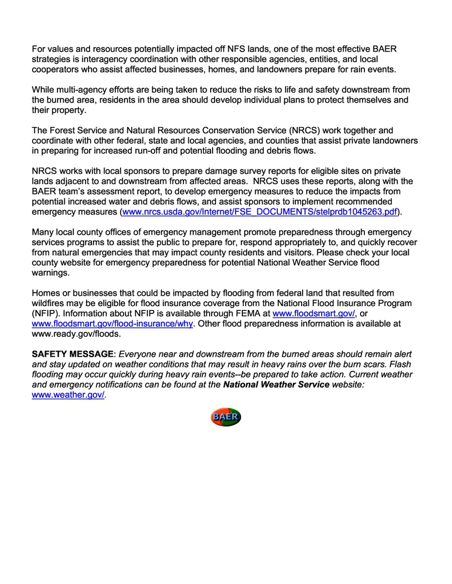 ShastaTrinityNF's tweet image. With up to 1/2 inch of rain predicted Thursday night and Friday morning for areas of the #AugustComplex and #redsalmoncomplex fires, now is time to read the BAER info "Preparing for Rain" on the Inciweb site inciweb.nwcg.gov/incident/artic…  #ShastaTrinityNF #SixRiversNF #klamathNF