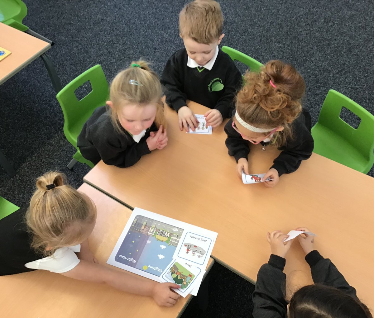 LindenRDCherry's tweet image. In English FS1 are reading Eliot Midnight Superhero so the children talked about what activities they do during the day and night. We answered questions on the interactive white board before sharing our thoughts and experiences in small groups.  #LindenEnglish #LindenScience