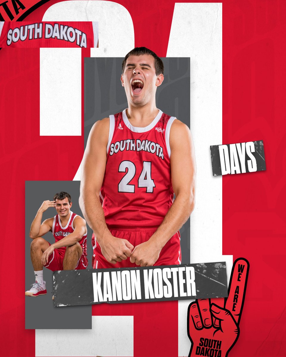 SDCoyotesMBB's tweet photo. Only 2⃣4⃣ days until the first weekend of college basketball is HERE 🤩

#GoYotes | #WeAreSouthDakota https://t.co/iLGR6o1vBG