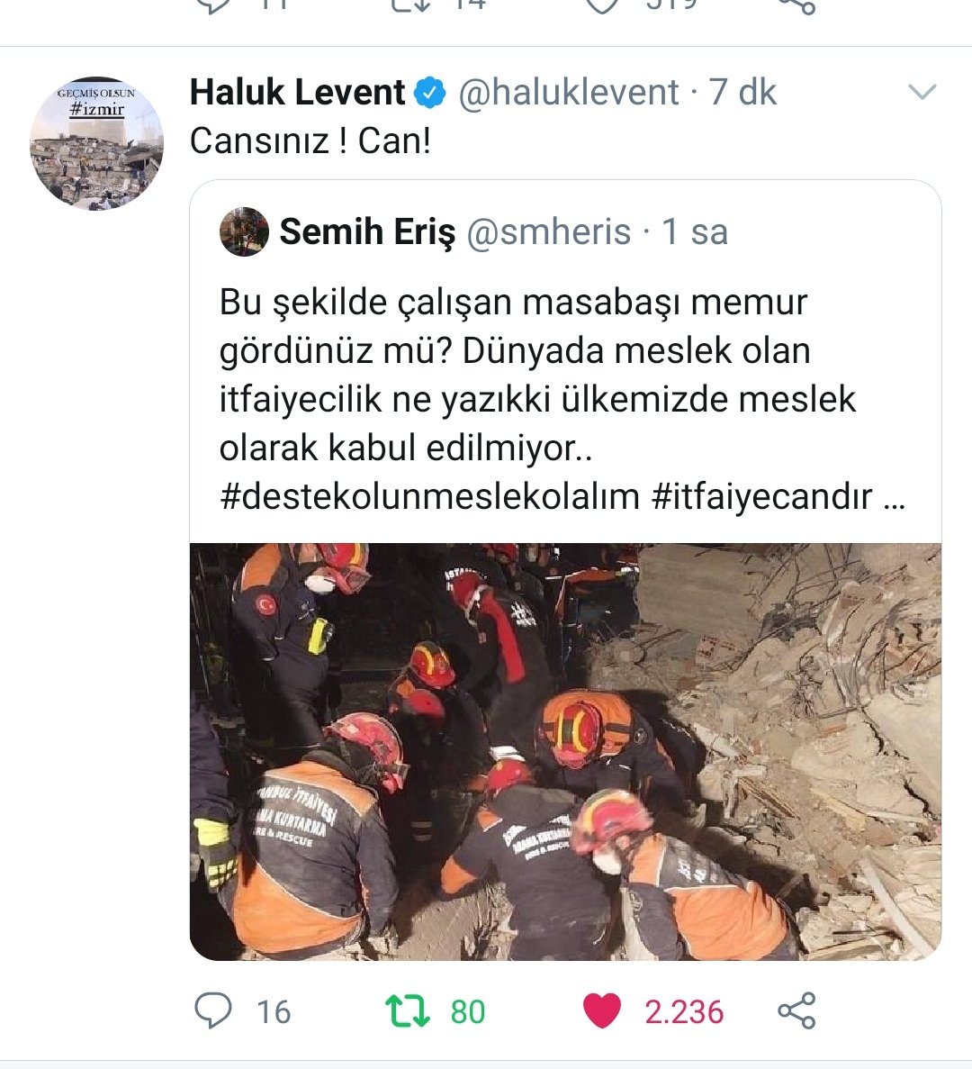 ITFADER's tweet photo. Cansın @haluklevent Bugün o kadar çok uğraştık ,o kadar çok inanmıştık ve uğraşıyor duk umudumuz oldun,çok teşekkür ederiz... #itfaiye #destekolunmeslekolalım https://t.co/Ui6NQ7vkr2