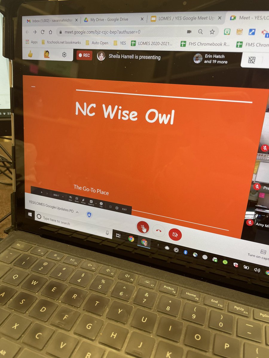 TechSavRichards's tweet photo. Thank you Michelle & Sheila for your @YESjrjags + @LOMESLions collaboration today! #GoogleMeetUpdates #ncwiseowl https://t.co/GYyapLSjoK