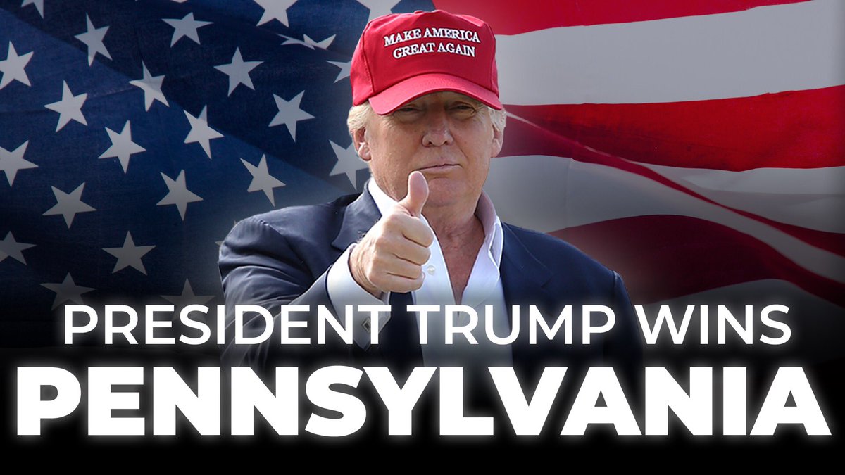 TeamTrump's tweet photo. President @realDonaldTrump wins #Pennsylvania! https://t.co/5BUwYMxaby