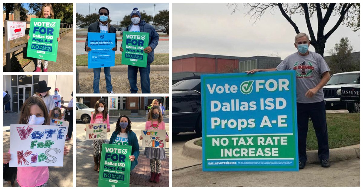 Results are in for the 2020 Dallas ISD Bond and although it wasn't a total victory, it was a huge win for Dallas students and schools. Props A &amp; B passed, which will be used to renovate 200+ campuses and provide technology improvements. Thank you to ALL for supporting this bond.