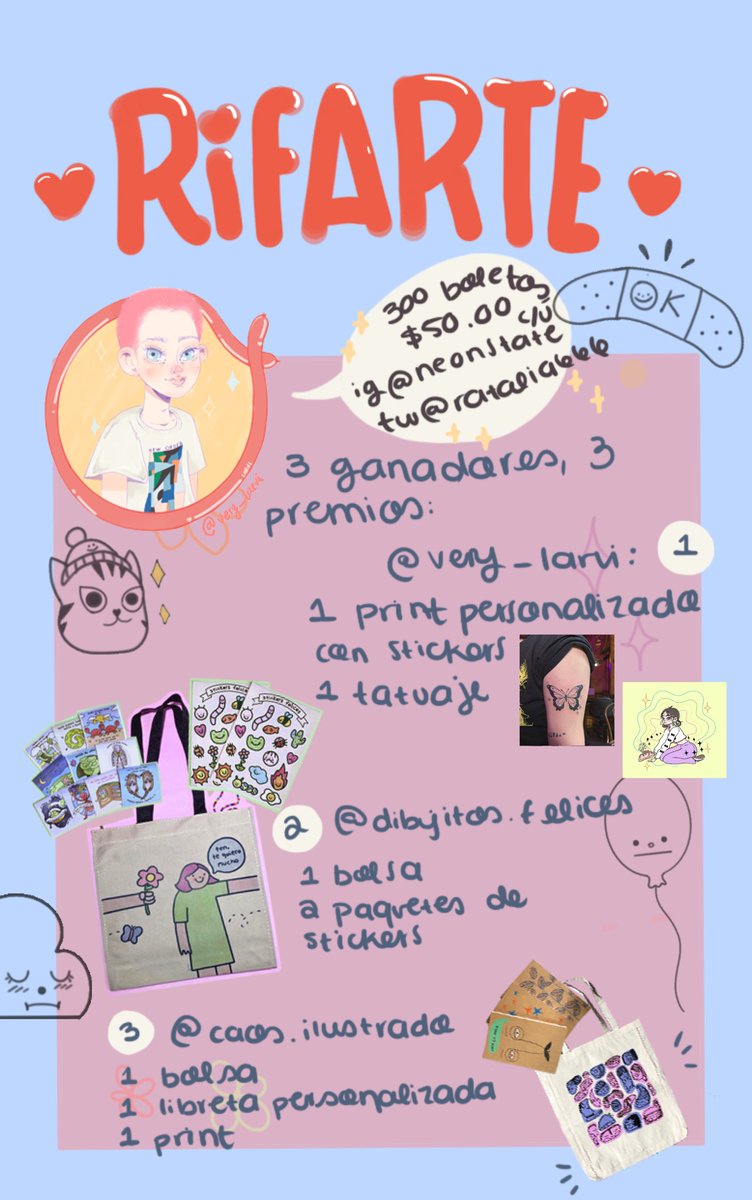 ratalia666's tweet photo. Muy emocionada por compartirles esto :-) con fines de terminar de solventar mis gastos de la clínica se va a hacer esta rifa con mucho amor. Me pueden mandar dm para comprar boletos. RT PA QUE SE VENDAN TODOS!!! https://t.co/GSGBe6zIpZ