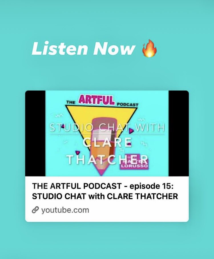 ClareThatcher2's tweet photo. LISTEN NOW THE ARTFUL PODCAST - episode 15: STUDIO CHAT with CLARE THATCHER https://t.co/xYATikFBV5 via @YouTube #podcast #painter #studiochat #artists #colour #oilpainting #drawing https://t.co/TpiyYEMdYH