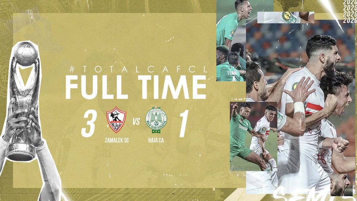 caf_online_AR's tweet photo. نهاية المباراة: ⚪الزمالك 3 - 1 الرجاء 🟢

🏹 الزمالك يتأهل رسميًا لنهائي دوري أبطال إفريقيا 🏆

@ZSCOfficial| #TotalCAFCL | #ZSCRCA https://t.co/D4WjvFLYdl