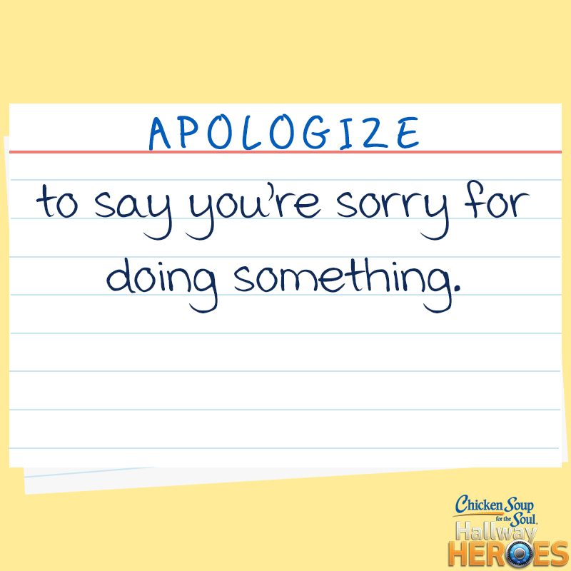 CSShallwayhero's tweet image. How do you encourage students to #apologize to one another after doing or saying something hurtful? #CSSHallwayHero #CSSDefinition