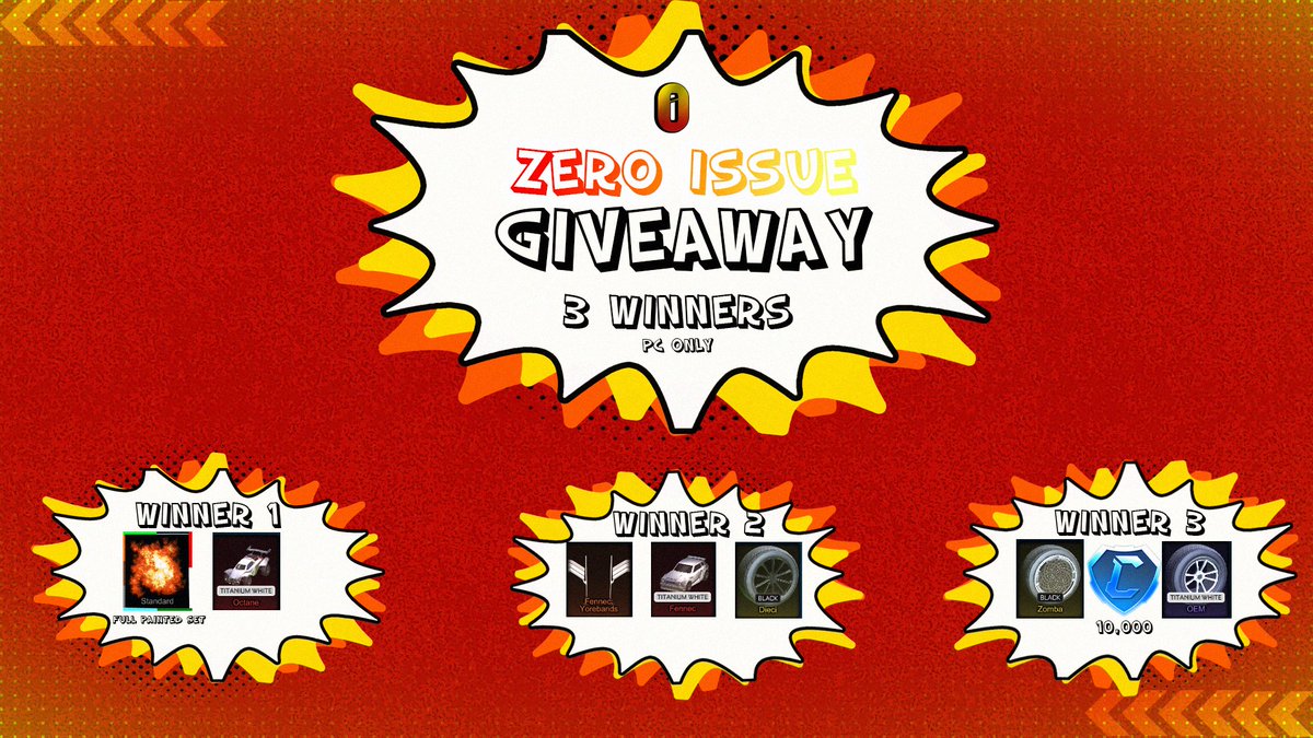 0Issue's tweet image. Celebration time! We're competing in RLCS The Grid tomorrow, so we are going to be doing a massive Rocket League Giveaway!

If you want to enter:
Follow us (so we can dm you)
Like and retweet this tweet
Tag a friend for an extra entry.

Prizes listed below: