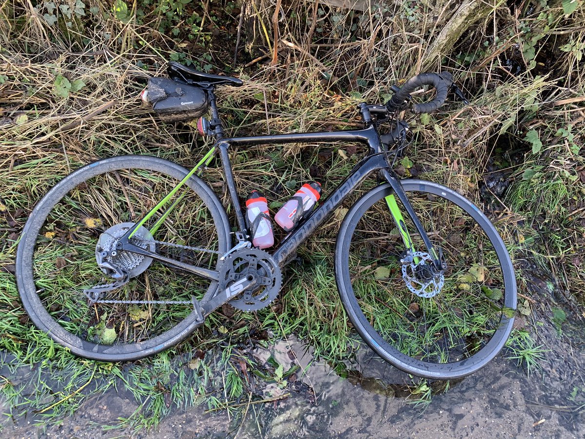 174DM's tweet photo. It was then a short hop to #Markington A cyclist 🚴 had lost control and fallen to the road surface. He struck some standing water in the road that has resulted from the recent poor weather. His injuries are serious but not life-threatening/changing. https://t.co/6QcCbEawBN