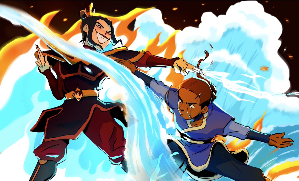 Had the honour of drawing my OG fav girls, Azula and Katara, for @ngozi and...