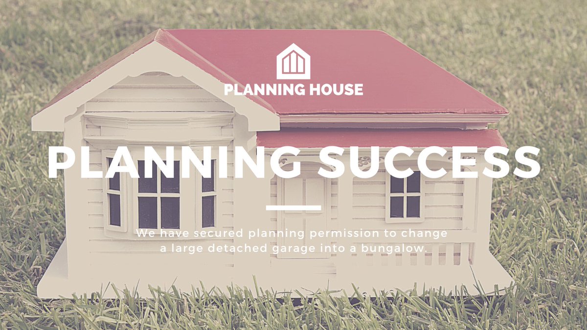 _planninghouse's tweet photo. We have secured #planningpermission to change a large detached garage into a bungalow. Initially #permission was #refused for the building retrospectively and an #enforcementnotice was served... then the client sought our help! Read more: https://t.co/CQMXI54JrS #success https://t.co/IpfJnKpycy