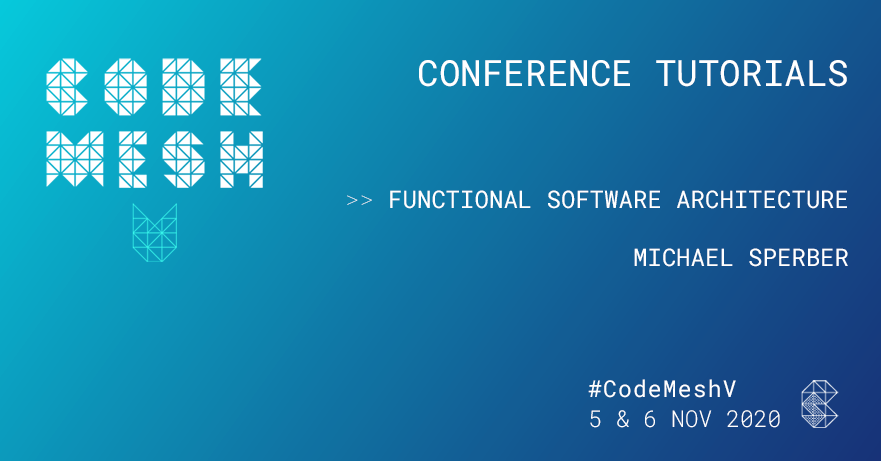 CodeMeshIO's tweet image. Join Michael Sperber from @activegroupgmbh for the tutorial - Functional Programming Architecture at #CodeMeshV on 6 November. US and European friendly time. You can buy a combo ticket via our eventbrite page #FunctionalProgramming #concurrency #parallelism #multicore