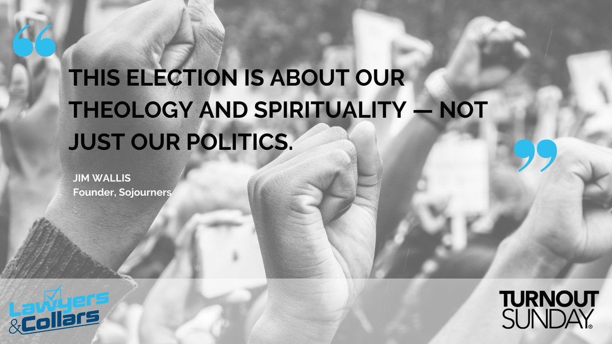 LawyersCollars's tweet photo. The Rev. @jimwallis, founder of @Sojourners and co-convener of #LawyersAndCollars says "This election is about our theology and spirituality — not just our politics.”✊🏾

#ElectionDay2020 #EveryVoteCounts 
https://t.co/r64UmUtNFu https://t.co/1bkdhVfeAY
