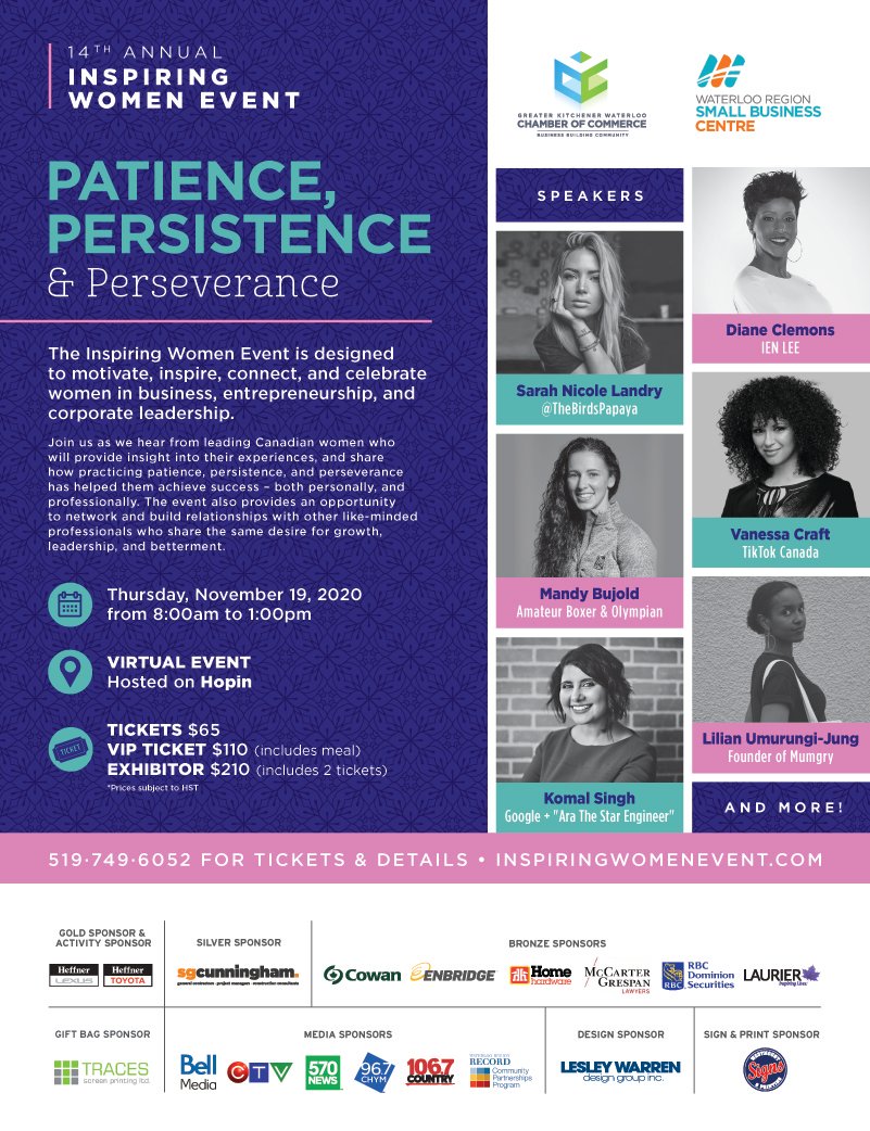 GKWCC's tweet photo. Register for the 14th Annual Inspiring Women Event to hear from speakers such as @clarekumar. Clare helps busy professionals optimize their performance through organization and a healthy work-life integration.
Learn more about #IWE2020 at https://t.co/Fb8pFTzQhF https://t.co/c2LegXzI0M