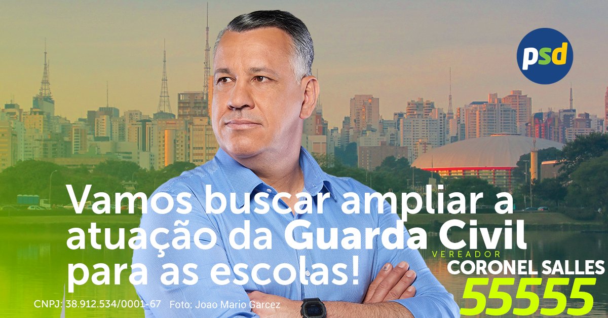 A Guarda Civil Metropolitana presta um grande serviço na segurança pública da cidade de São Paulo. Como vereador, vamos buscar a ampliar a atuação da GCM nas escolas de forma preventiva e protetora. Vamos defender a Guarda Civil e principalmente nossas crianças!