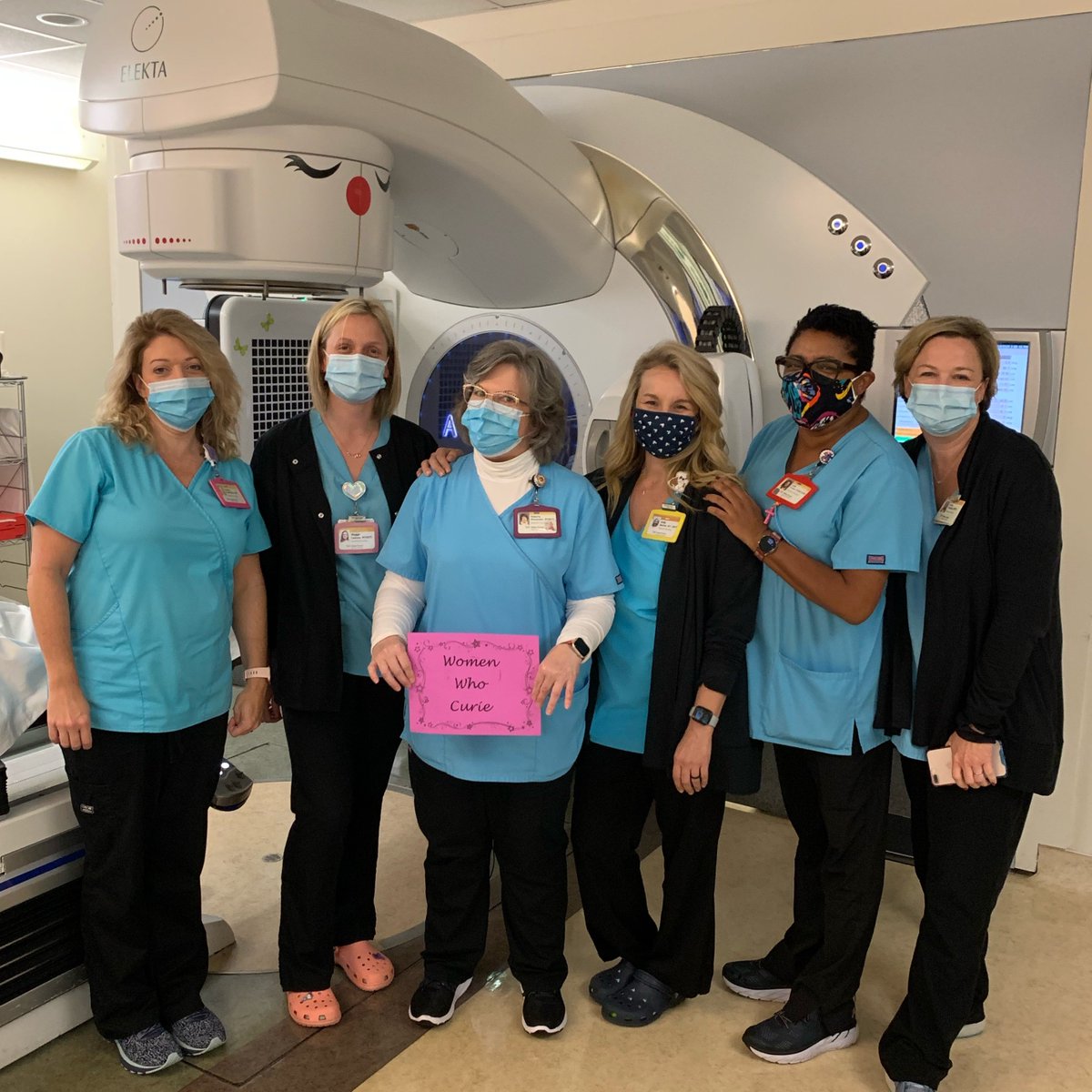 wakeradonc's tweet photo. Next up on the list of #WomenWhoCurie in this #radonc department: our awesome radiation therapists! 

@S_W_R_O @WakeCancer @wakehealth https://t.co/lXYlZv0nYt