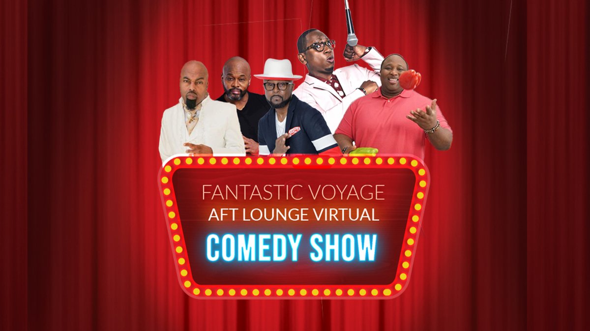 HAPPENING NOW! The FREE Aft Lounge Virtual Comedy Show with @GuyTorry, Marvin Dixon, @comicstevebrown and D. Elli$. Tune in ---> bit.ly/3p0iS2q