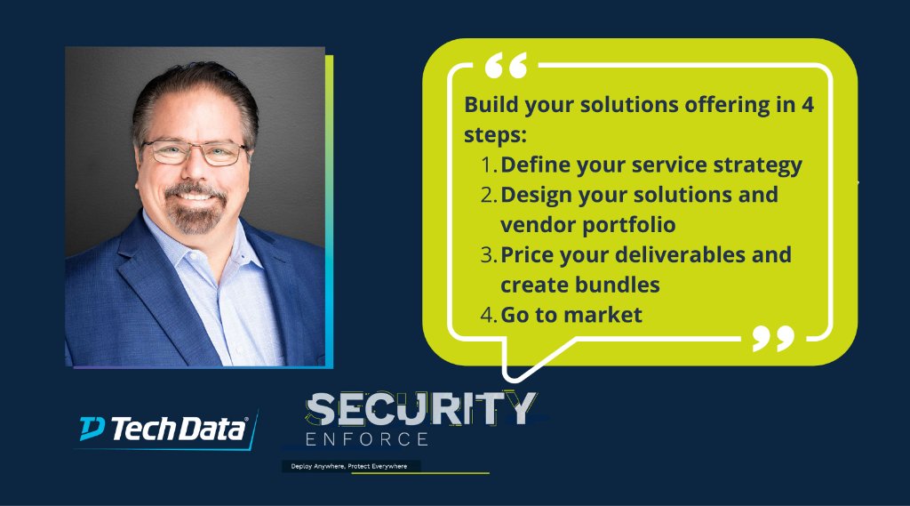 TechDataSecInf's tweet image. Are you tuning into @CyberSec_Chris' presentation on How to Position MSP Solutions for Growth? Here's a sneak peek from his presentation... #TechDataEnforce