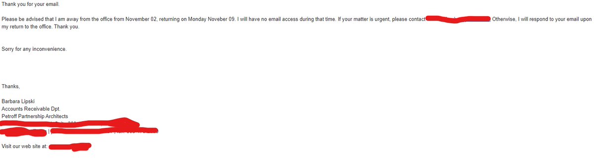 PatrickLipski3's tweet photo. This week my mom is recovering from a surgery so I decided to help her with setting up an automated response to her work email. This was little hard because her company uses a special email provider, so I had to teach myself before helping her! @YEPeducation #letsteachadults https://t.co/1DvanCsp7b