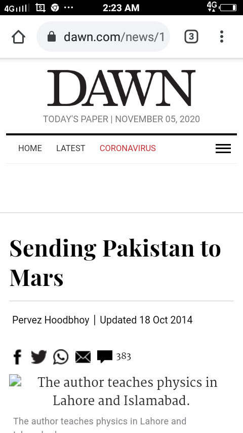 Response of international media on success of Mars Orbiter Mission..newspaper headlines from Pakistan,Britain and Saudi Arabia. (5/6)