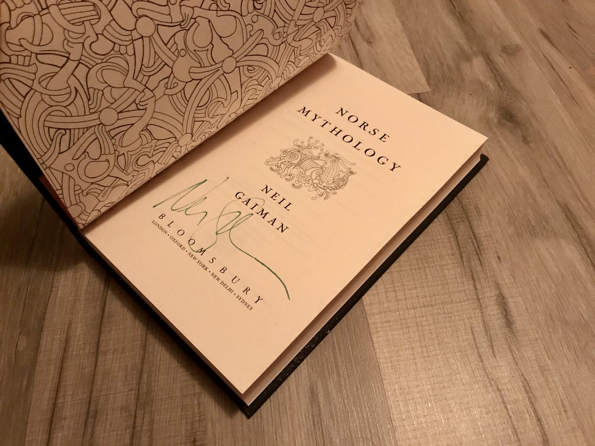 YAundermyskin's tweet image. As the UK is going into lockdown, how about a giveaway? I have a signed copy of Norse Mythology by Neil Gaiman. RT, follow and like my pinned tweet to enter. Open INTL. Ends 8am 2nd December. #GIVEAWAY