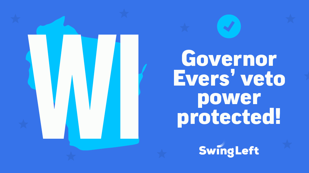 swingleft's tweet photo. We didn't just win Wisconsin for @JoeBiden—we ended Republicans’ hopes for a veto-proof majority in the state legislature. WI voters are fed up with the GOP’s inaction in the face of the pandemic. #swingleft2020 #wipol #wileg #ElectionResults2020 https://t.co/7jgoPaoG5a
