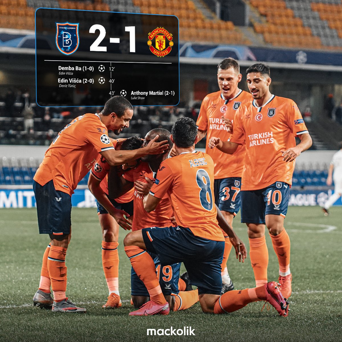 MehmetGurbuzOrg's tweet image. Ülkemizi Şampiyonlar Ligi'nde temsil eden @ibfk2014 , H Grubu'ndaki üçüncü maçında grup lideri Manchester United'ı #İstanbul Fatih Terim Stadında 2-1 yendi. 
Başakşehirspor Teknik Direktörü @okanburuk ve oyuncularını tebrik ederim.