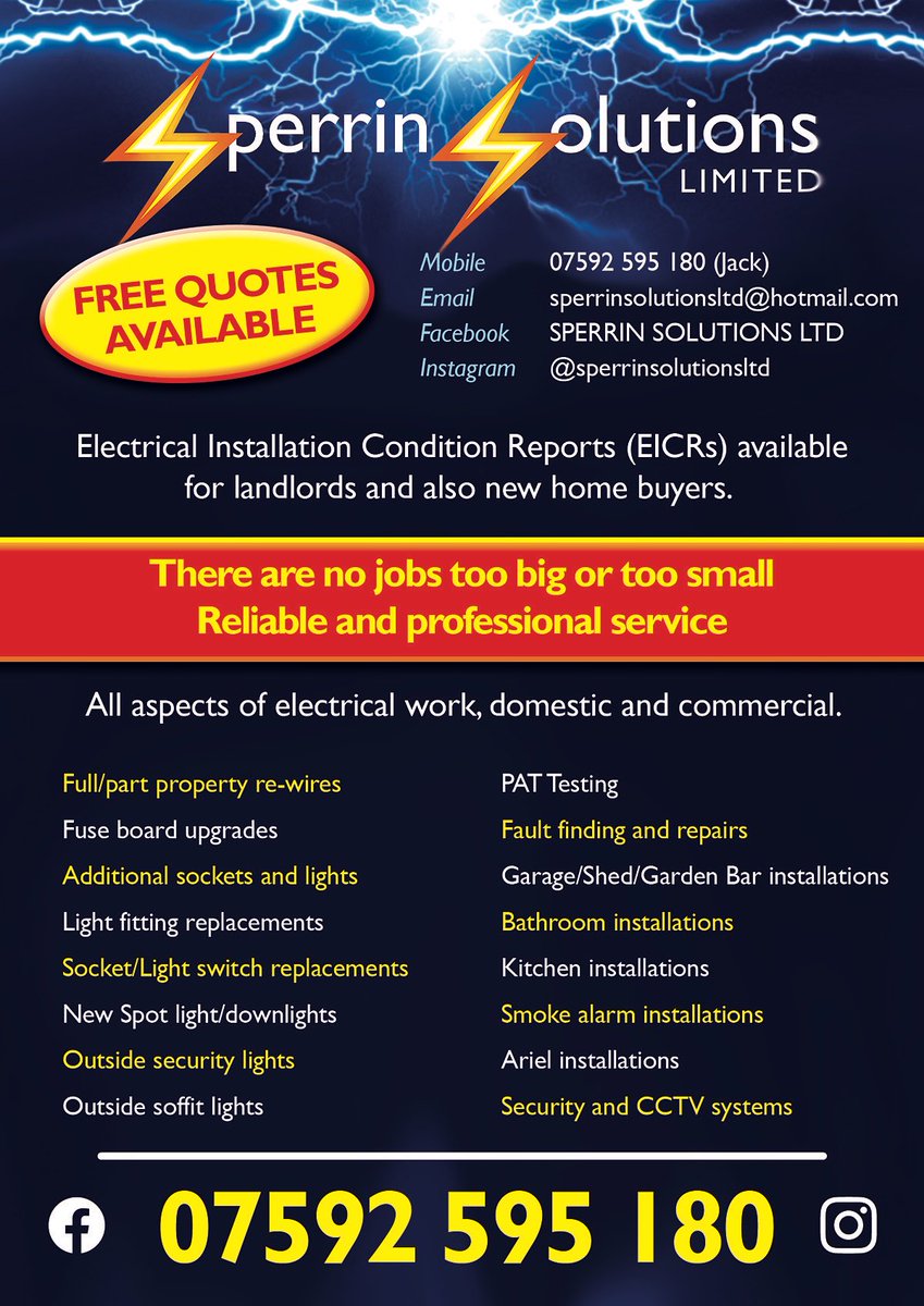 Sperrin Solutions LTD⚡️💡👷🏽‍♂️ tweet media