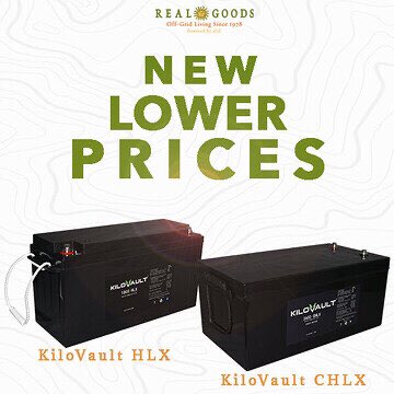RealGoods's tweet photo. NEW! 6%-19% price cut on all #KiloVault HLX and cold-rated CHLX #lithiumbatteries ...plus get free shipping to the lower 48 U.S. states!
https://t.co/hVz5DBNMyA
#RealGoods #OffGridLiving #SolarLiving #OffGrid #BatteryStorage #EnergyStorage #GridBackup #VanLife #FreeShipping https://t.co/lao4g1B7E6