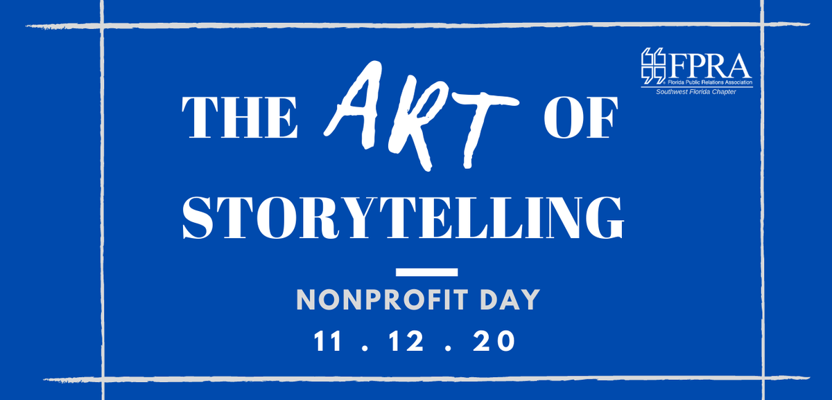 angelichin's tweet photo. #Storytelling is critical to help nonprofits boost donor #engagement &amp; #retention donors-even virtually! #NonprofitDay Inspire your audience to act &amp; support your cause VIRTUAL | Nov 12 | 9 a.m. to Noon | $25, $15 for students  #FPRA 
https://t.co/vSCmi0M8tZ https://t.co/8DaZOhZhpd