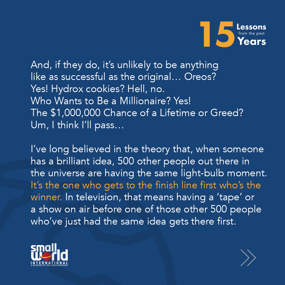 SmallWorldIntl's tweet photo. And now for a much-needed break from the day's news, here's Tim's Lesson 8: First Is Best https://t.co/kRZcB508Jm