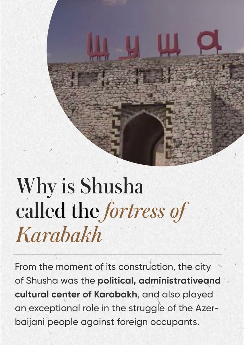 Dschamila3's tweet photo. Shusha called the fortress of Karabakh. The fortress which protected #Azerbaijan’is from foreign occupants so many times. We will be back home soon. #KarabakhisAzerbaijan https://t.co/7U8sg4q6Qj