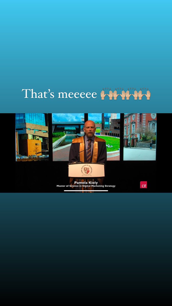 _pamelakiely_'s tweet photo. Wow!! A different type of graduation this year but just as special 👩🏼‍🎓🥳
Absolutely delighted to graduate with first class honours in an MSc in Digital Marketing Strategy 🥳🥂

#graduation2020 #graduates2020 #virtualgraduation #virtualgraduation2020🎓 https://t.co/7Cq5Rv3pN0