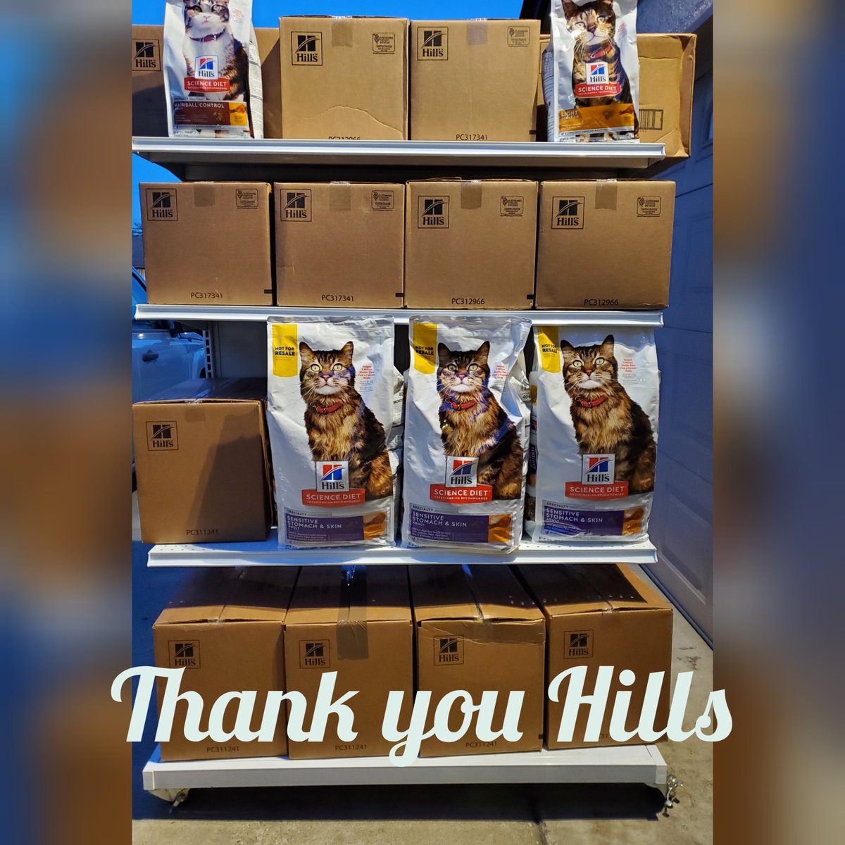 Grandpaws3's tweet photo. We received this wonderful donation from Hills. Thank you from the bottom of our hearts! @HillsPet #grandpaws #petfood #seniors https://t.co/LAsMeW9KSE