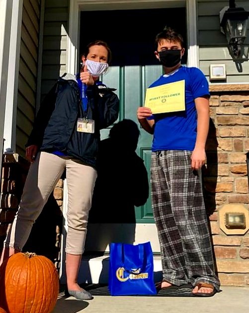 Mr. Prioleau and Mrs. Sutton made some surprise visits to our #FirstFollowers and gifted them with <a href="/CultureCav/">CavCulture</a> swag! Be Brave! Turn those cameras on, Cavaliers!