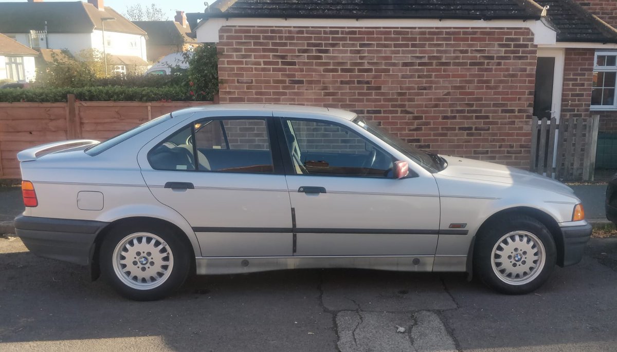 LaurenDunican's tweet photo. #ForSale
BMW 3 Series 318 1994 1.8 Petrol
82K miles MOT expires Jul 2021
slight rust on rear wheel arch, dent on front grill, front window regulators need replacing on both sides. Good condition for its age.
#BMW #BMW3SERIES #BMWforsale #GuildfordBMW #classicBMW #stillaclassic https://t.co/q6sOUWdNct