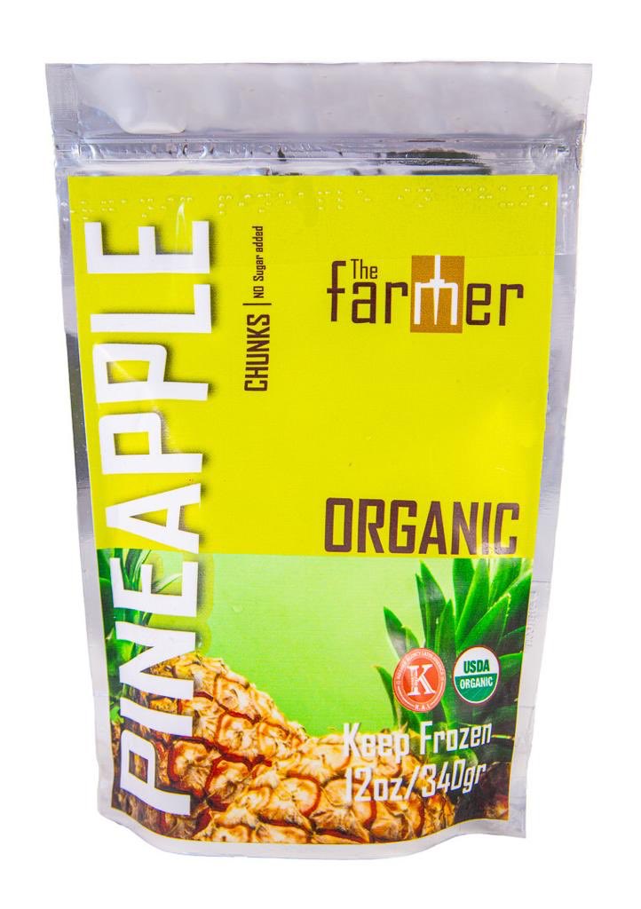 Organic pineapple. Kosher certified.
