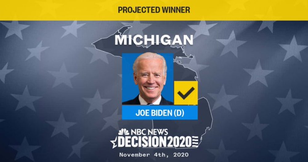 DonovanLongTV's tweet image. BREAKING: NBC projects that Joe Biden has won Michigan. @WOODTV