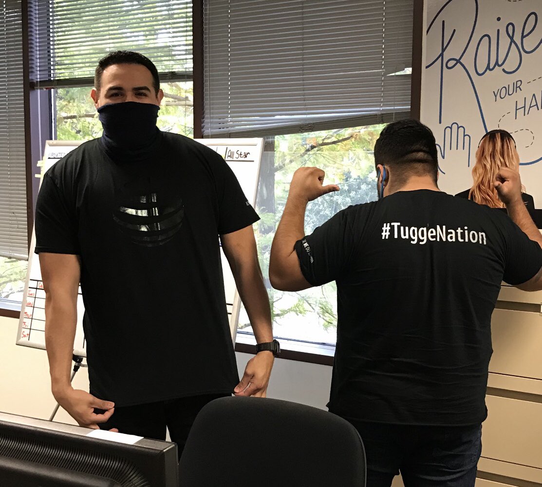 EvelynR_TX's tweet photo. Sporting our exclusive tees with #Tugglenation From your only Internal Latin Language sales group - DMDR en Espaรฑol!! #wishingyyouwell
#TeamRoberson #TuggleNation @DMDRrichardson @anthonyetuggle @BJTaylor_5 #LifeAtATT @ATTย @jen_txs @banks_dvb @dahnahull https://t.co/JpSlzONGvU
