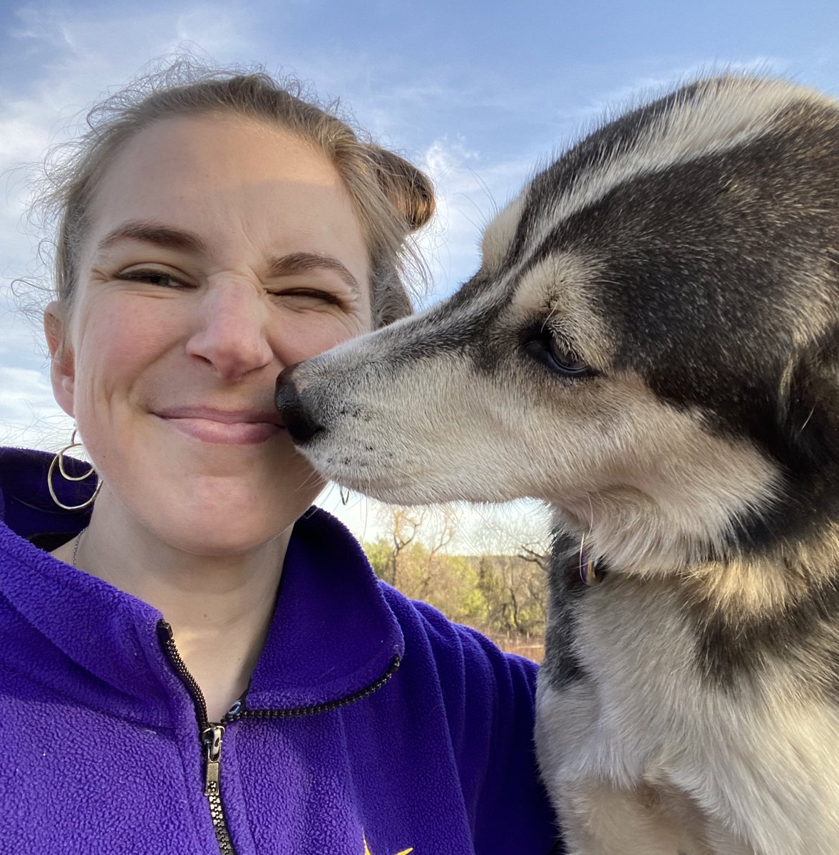 Then she licks my face with her dewormer tongue. Just so we’re even.