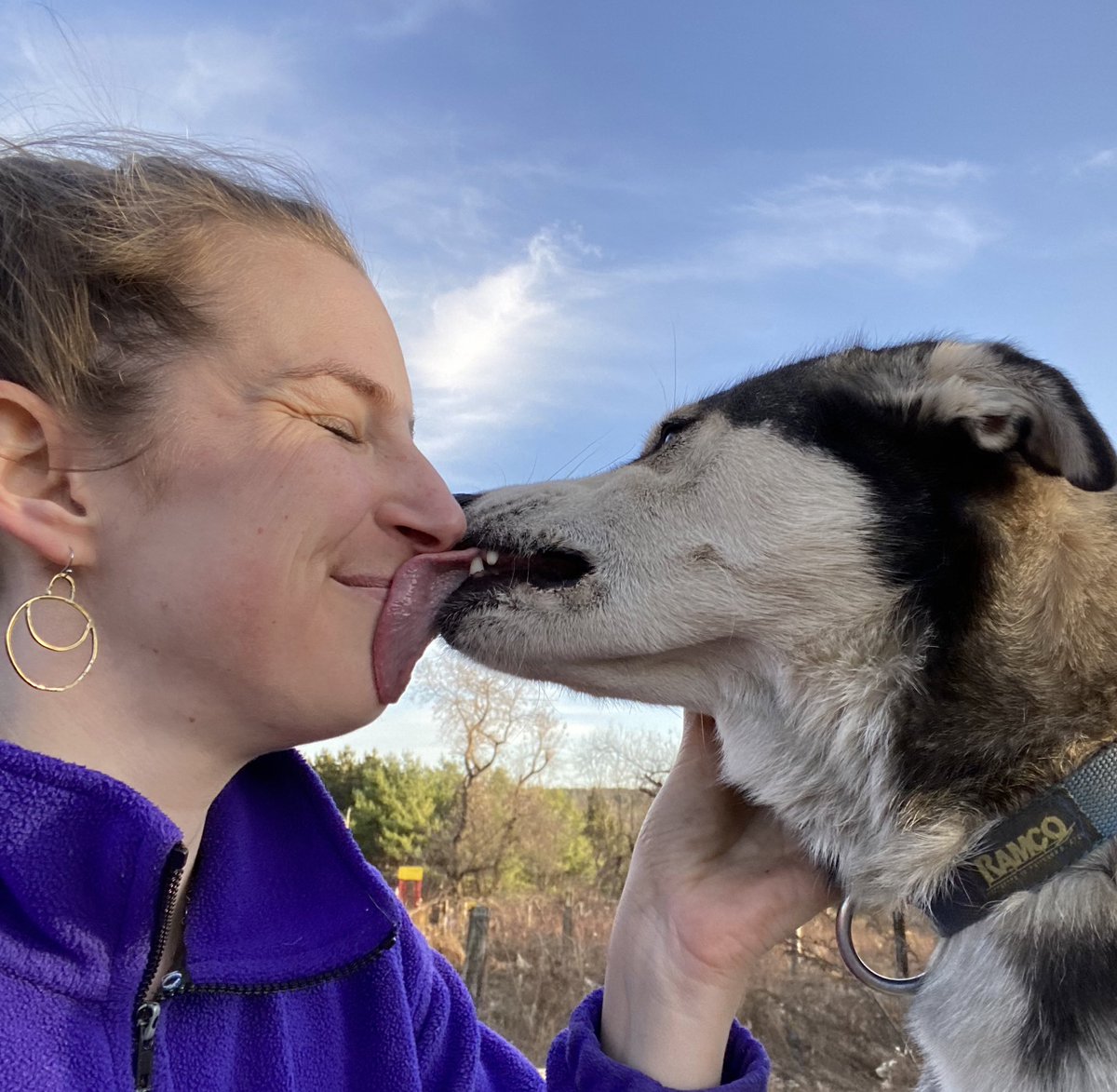 Then she licks my face with her dewormer tongue. Just so we’re even.